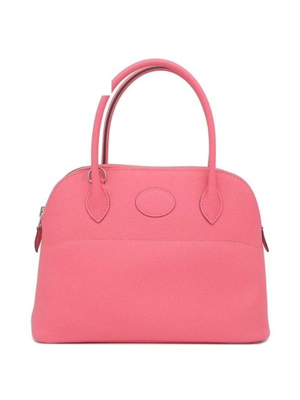 Hermes 2-Way Bag Bolide 27 Veau Epsom Rose Azalea Silver Handbag Shoulder